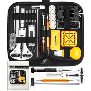 lot 2553 image: BYNIIUR 155-Piece Watch Repair Tool Kit with Case
