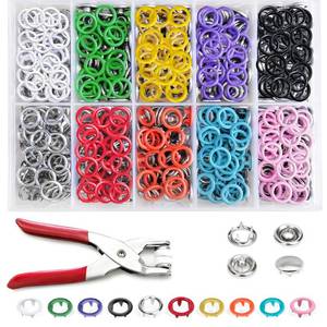 lot 2568 image: Forimaluence Metal Snap Buttons Kit 9.5mm 600 PCS