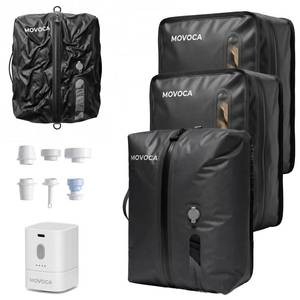 lot 5155 image: MOVOCA Travel Vacuum Bags with Pump - 3 Pack