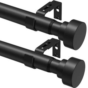 lot 5168 image: PeSenp Curtain Rod 2-Pack Heavy-Duty Iron 28-120 Inch