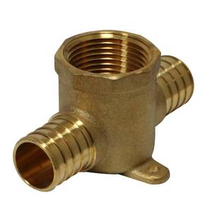 lot 6152 image: XFITTING Barb Crimp PEX Tee 1 in Female NPT (2-Pack)