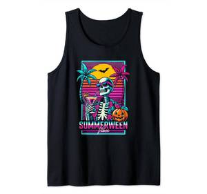 lot 6169 image: Summerween Vibes Skeleton Tank Top Size Large