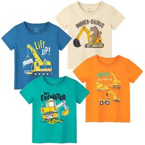 lot 6173 image: Poroka 4 Pack Toddler Boys Short Sleeve T-Shirts