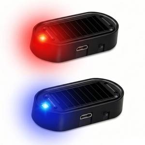 lot 6189 image: Anki HappiGo Solar Power Fake Car Alarm LED Light 2-Pack