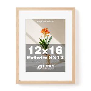 lot 7577 image: Tones Frame Design 12x16 Picture Frame with Mat