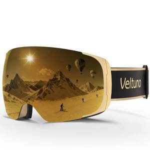 lot 8030 image: Veltuno Ski Goggles Yellow Frame Revo Golden Lens