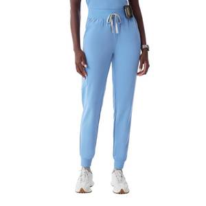 lot 8038 image: FIGS Zamora High-Rise Jogger Scrub Pant Womens Ceil Blue S