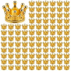 lot 8054 image: 50 Pcs Mini Metal Crown Charms