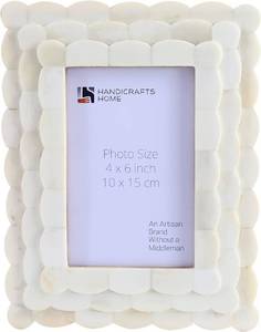 lot 8055 image: Handicrafts Home Bone Inlay Picture Frame 4x6