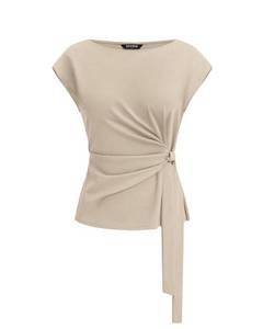 lot 8069 image: BTFBM Womens Cap Sleeve Blouse, Size L, Apricot