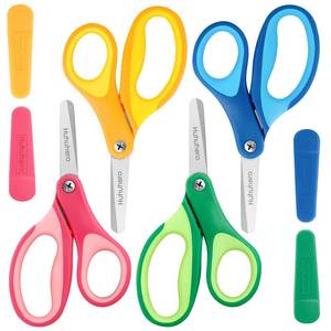 lot 8077 image: Huhuhero Kids Safety Scissors 5 4-Pack