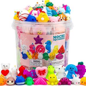 lot 8111 image: Resumplan 100 Pack Mochi Squishy Toys Assorted