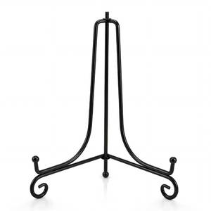 lot 8428 image: Artliving Plate Stand Display Easel 10 Inch Black Iron 2-Pack
