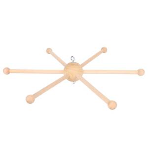 lot 8429 image: Moofey Wooden Mobile Hanger with Six Legs