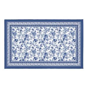 lot 8445 image: Cryomitron Blue Floral Bath Mat 20x32 Inch