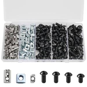 lot 8454 image: Sieqioor 230pc M5 T-Nut Screw Kit for 20202040 Aluminum Extrusion