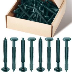 lot 8458 image: Blulu Vinyl Shutter Fasteners 3 Inch Forest Green 60 Pc