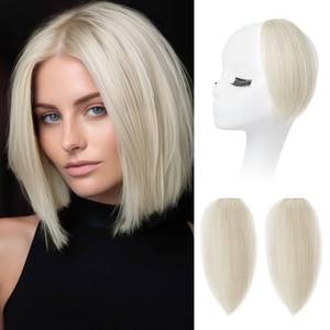 lot 8488 image: REECHO Clip-In Hair Volumizer, 8 Inch, Platinum Blonde
