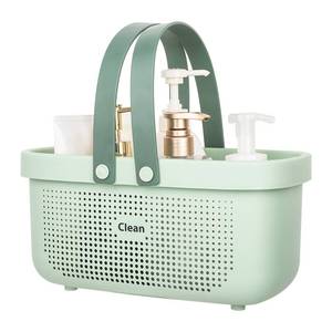lot 13118 image: JiatuA Plastic Storage Basket with Handle, Green
