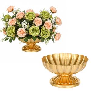 lot 13154 image: Yuanan Gold Compote Vases 7.08 x 3.9 (2-Piece Set)
