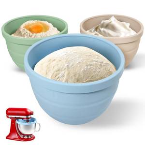 lot 13167 image: Forenee 5Qt Collapsible Silicone Liners for KitchenAid Mixers