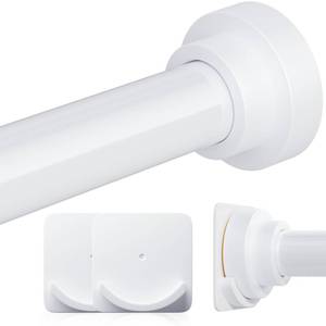 lot 13175 image: Starlatta Shower Tension Curtain Rod 31-120 Matte White