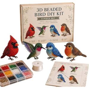lot 14219 image: YADUO 3D Beaded Animal DIY Kit - 4 Designs