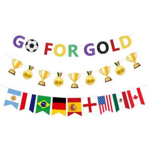 lot 14240 image: Soccer-Themed Banner Party Decoration Set