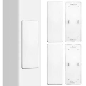 lot 14250 image: Xuhal Vinyl Fence Post Hole Covers 1.5 x 5.5 White 4-Pack