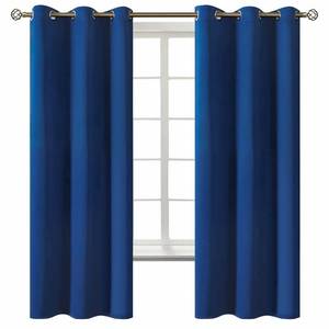 lot 14253 image: BGment Royal Blue Blackout Curtains 42x63 2-Panel