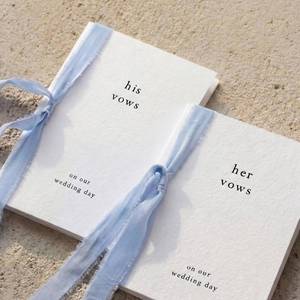 lot 14255 image: Engrowtic Wedding Vow Book Set 2-Piece His Her A6