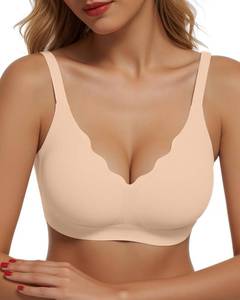 lot 14267 image: CINOON Womens Wireless Seamless Jelly Bra, SMALL