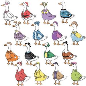lot 14283 image: Gersoniel 48 Pc Silly Goose Bulletin Board Cutouts