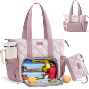 lot 14322 image: Bagstellar Puffer Lunch Tote Bag, 15.6 Inch Laptop