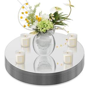 lot 17432 image: Cheardia 12 Pack Round Mirror Plates 12 Inch