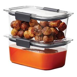 lot 18759 image: Rubbermaid Brilliance Food Storage Containers, 4.7 Cup, 2-Pack