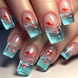 lot 18781 image: GRITOSE Press On Nails 24 Piece Coffin Acrylic Set