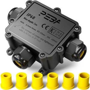 lot 18790 image: PEBA IP68 Waterproof Junction Box 3-Way Connector