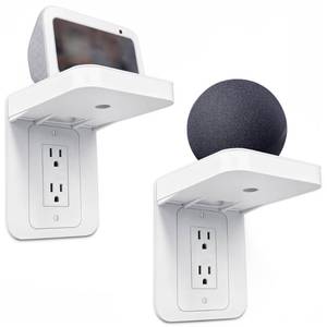 lot 18798 image: Allicaver Outlet Shelf with Cord Storage, 2-Pack