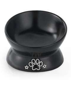 lot 18843 image: LoeJan Elevated Cat Food Bowl, 5 Oz Ceramic