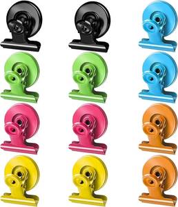 lot 18850 image: 12 Pack Magnetic Clips, Mix Color