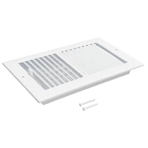lot 18868 image: Sierra Grates 8 x 6 White Sidewall & Ceiling Register 2-Way