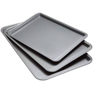 lot 19340 image: GoodCook Nonstick Cookie Sheet Set of 3, Model 4322 (All Pans Bent, Damaged)