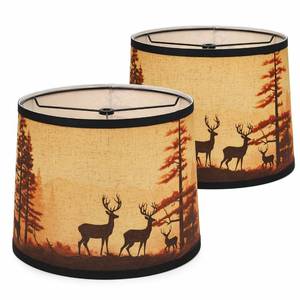 lot 19343 image: Doloota Drum Lamp Shade Set of 2, 11.4 x 13 x 10