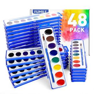 lot 19382 image: FUMILE Watercolor Paint Set 48 Pack 8 Colors