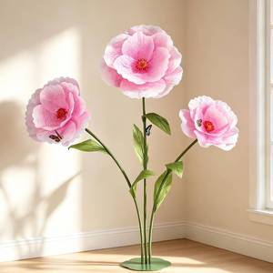 lot 19388 image: Giant Artificial Flower with Stand 69in