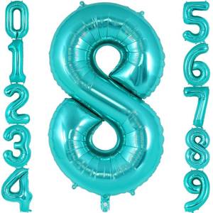 lot 20052 image: AIQINHU Foil Number 8 Balloon, 40 Inch