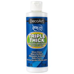 lot 20061 image: DecoArt Triple Thick Gloss Glaze 8 fl oz White Blue
