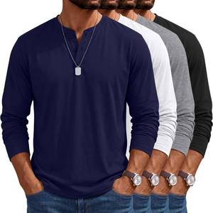 lot 20062 image: August Alley Mens Long Sleeve Henley Shirts 4-Pack XL