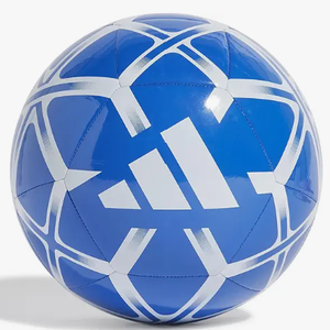 lot 14196 image: Adidas Blue and White Soccer Ball with Panel Graphic Design